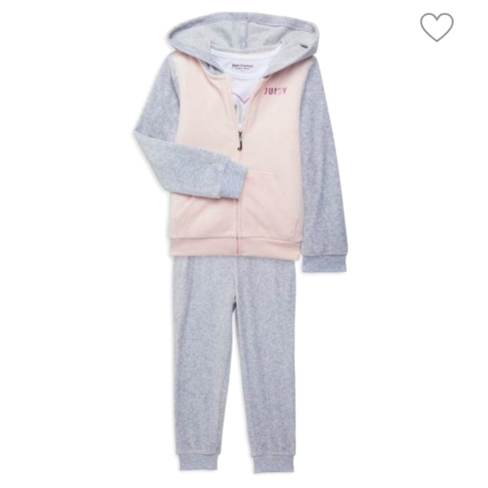 NWT - Juicy Couture - 3 PC Jogger Set (Girls, 4T)